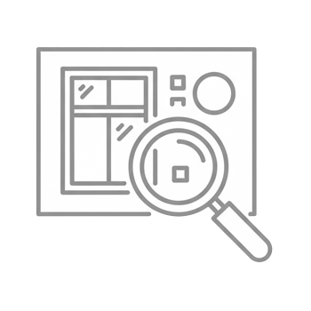 Icon representing professional window design consultations for hardware and finishes.